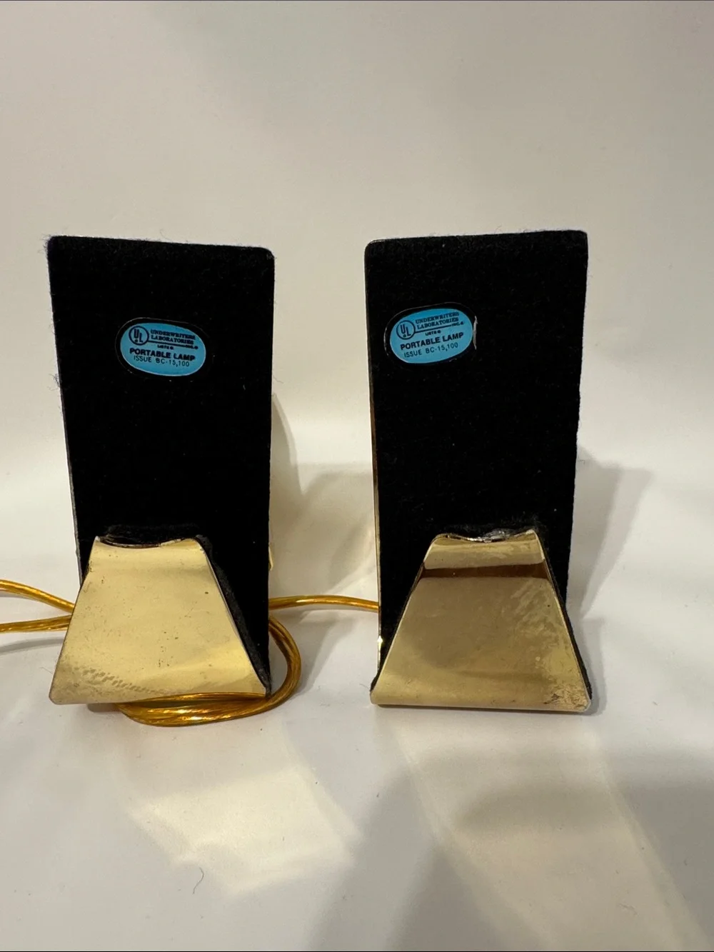 Vintage Headboard Brass Lamps - set of 2